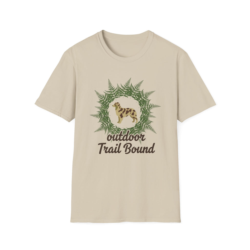 Outdoor Trail Bound Australian Shepherd T-Shirt
