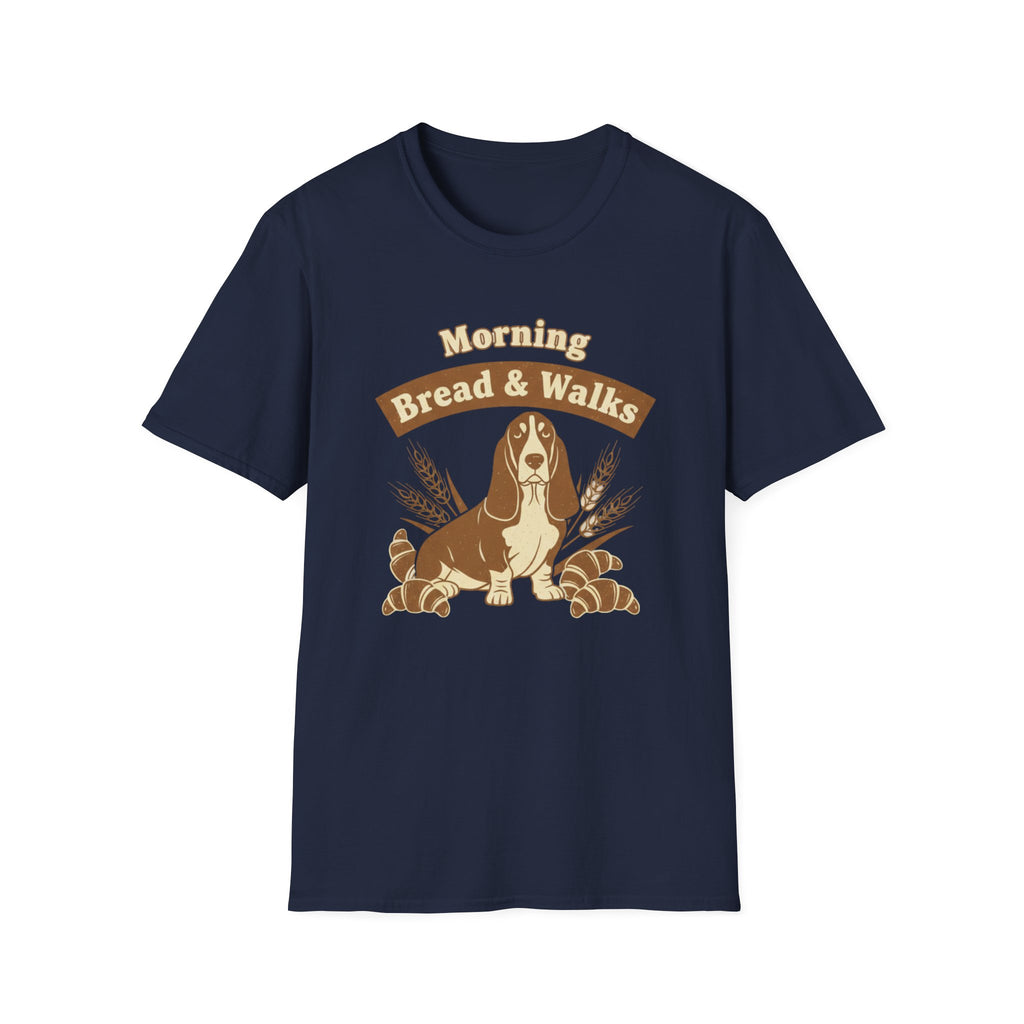 Morning Bread and Walks Basset Hound T-Shirt