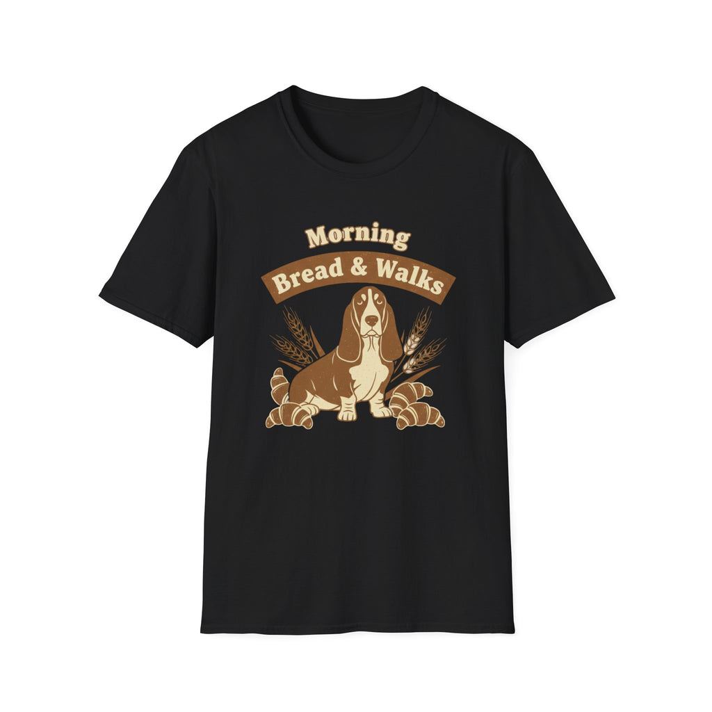 Morning Bread and Walks Basset Hound T-Shirt