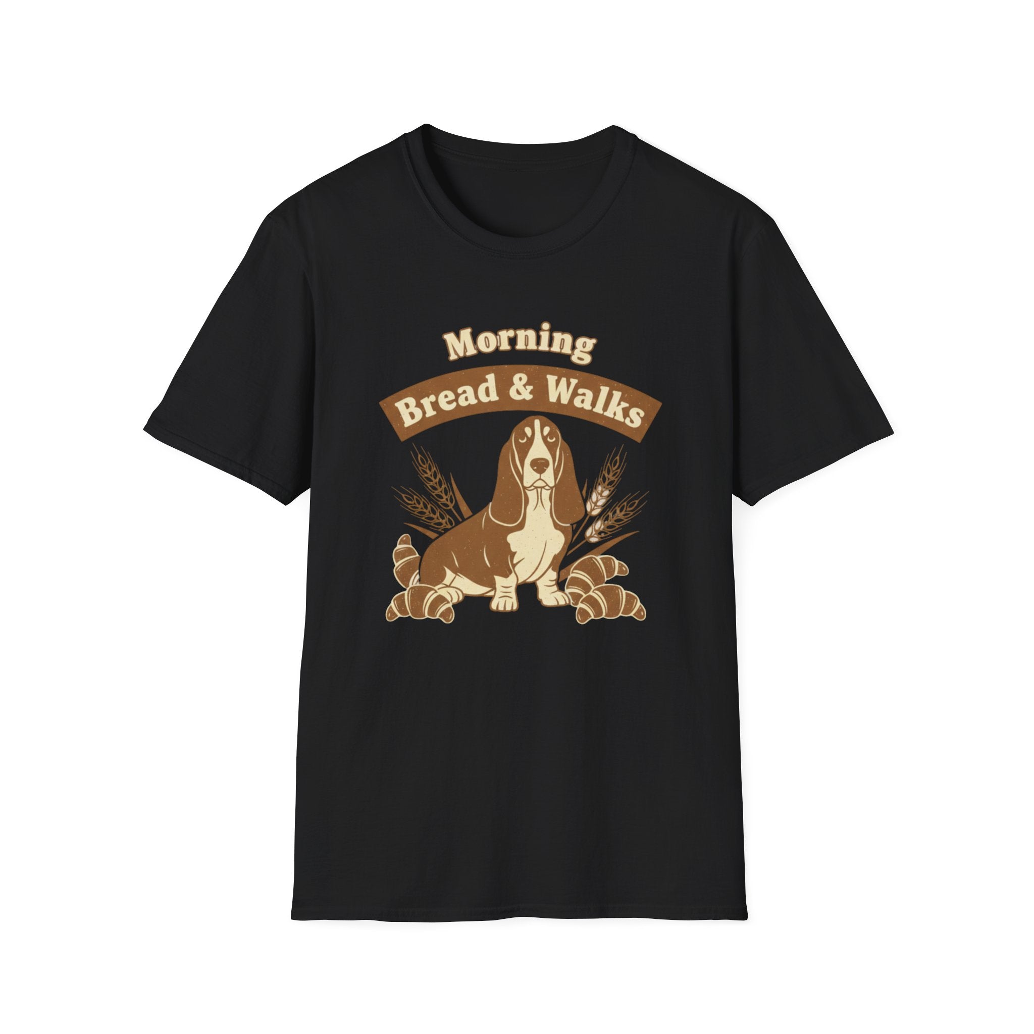Morning Bread and Walks Basset Hound T-Shirt