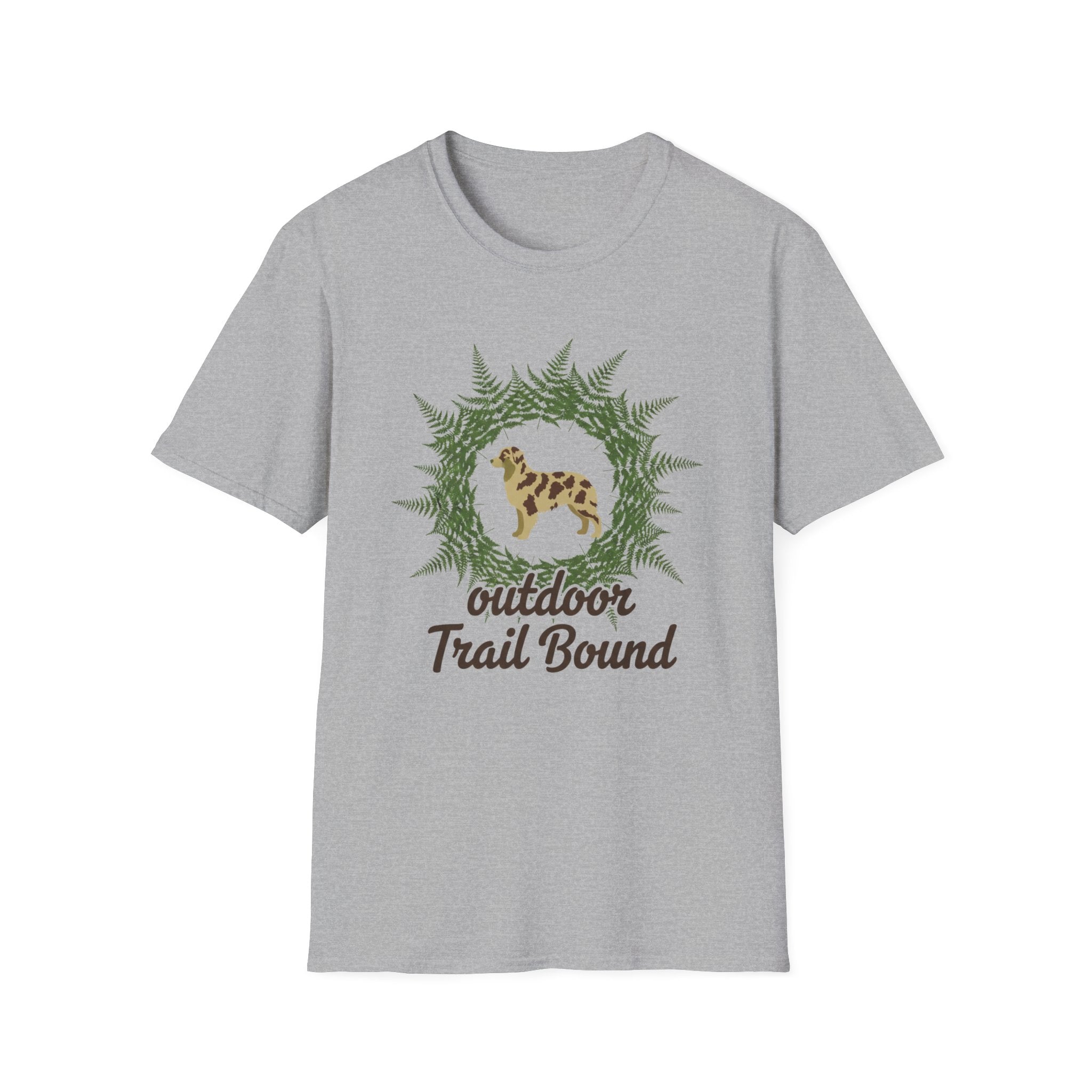 Outdoor Trail Bound Australian Shepherd T-Shirt
