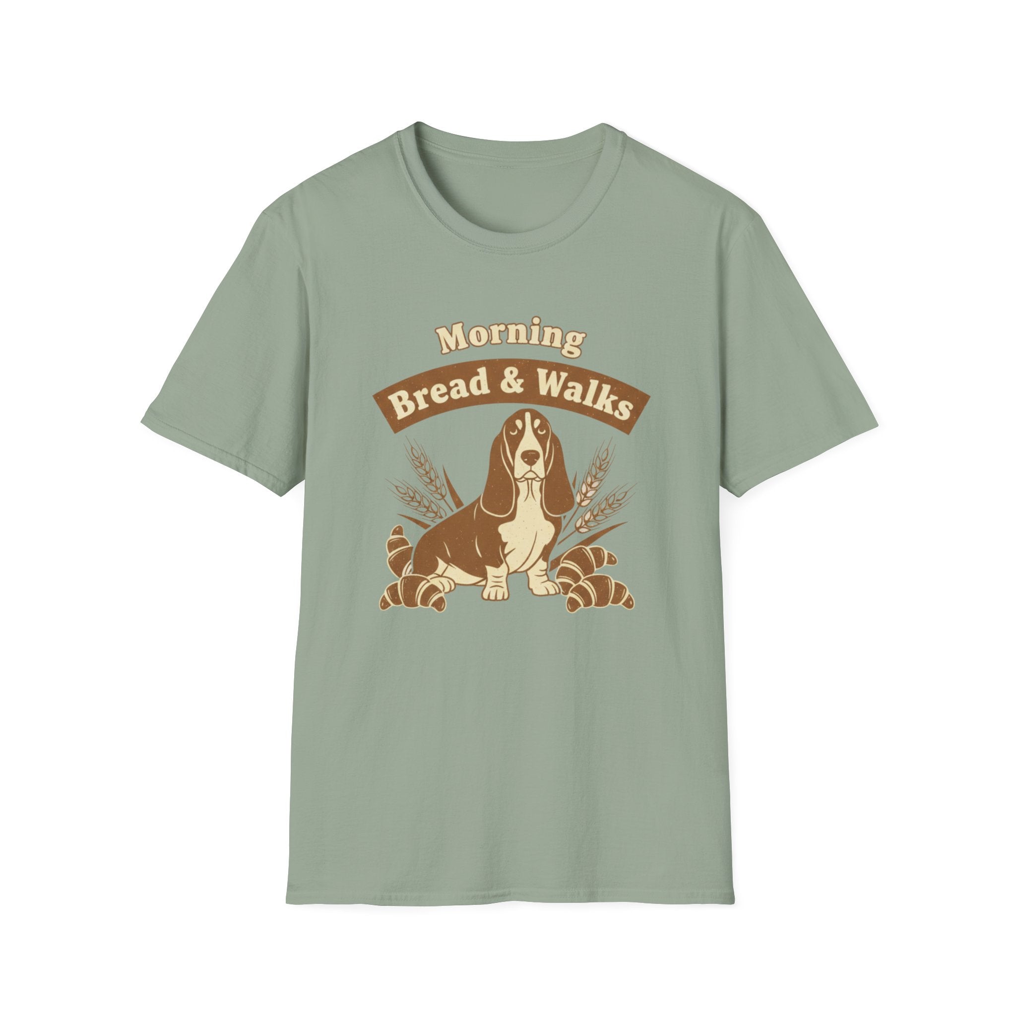 Morning Bread and Walks Basset Hound T-Shirt