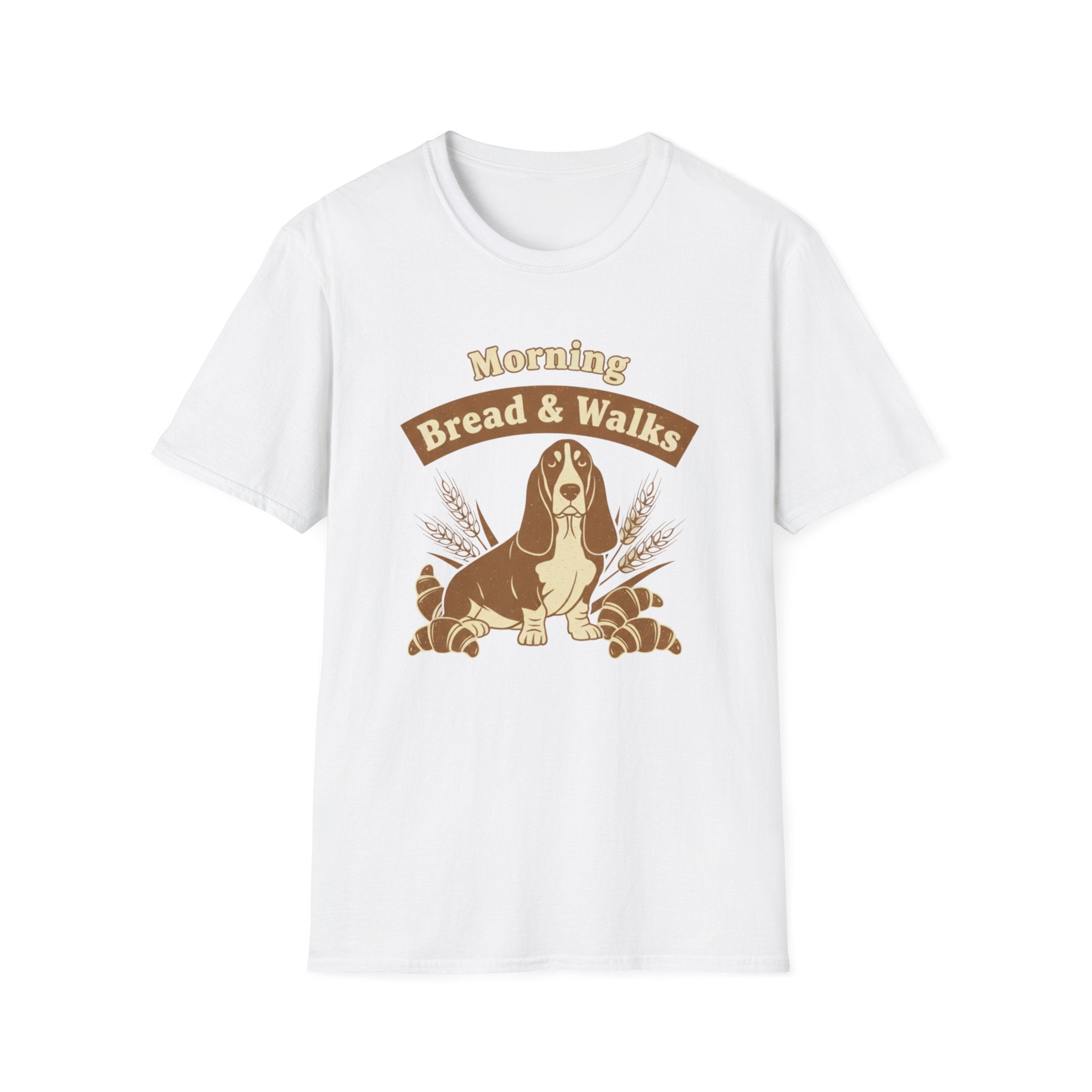 Morning Bread and Walks Basset Hound T-Shirt