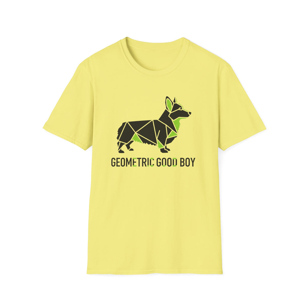 Geometric Good Boy Corgi T-Shirt