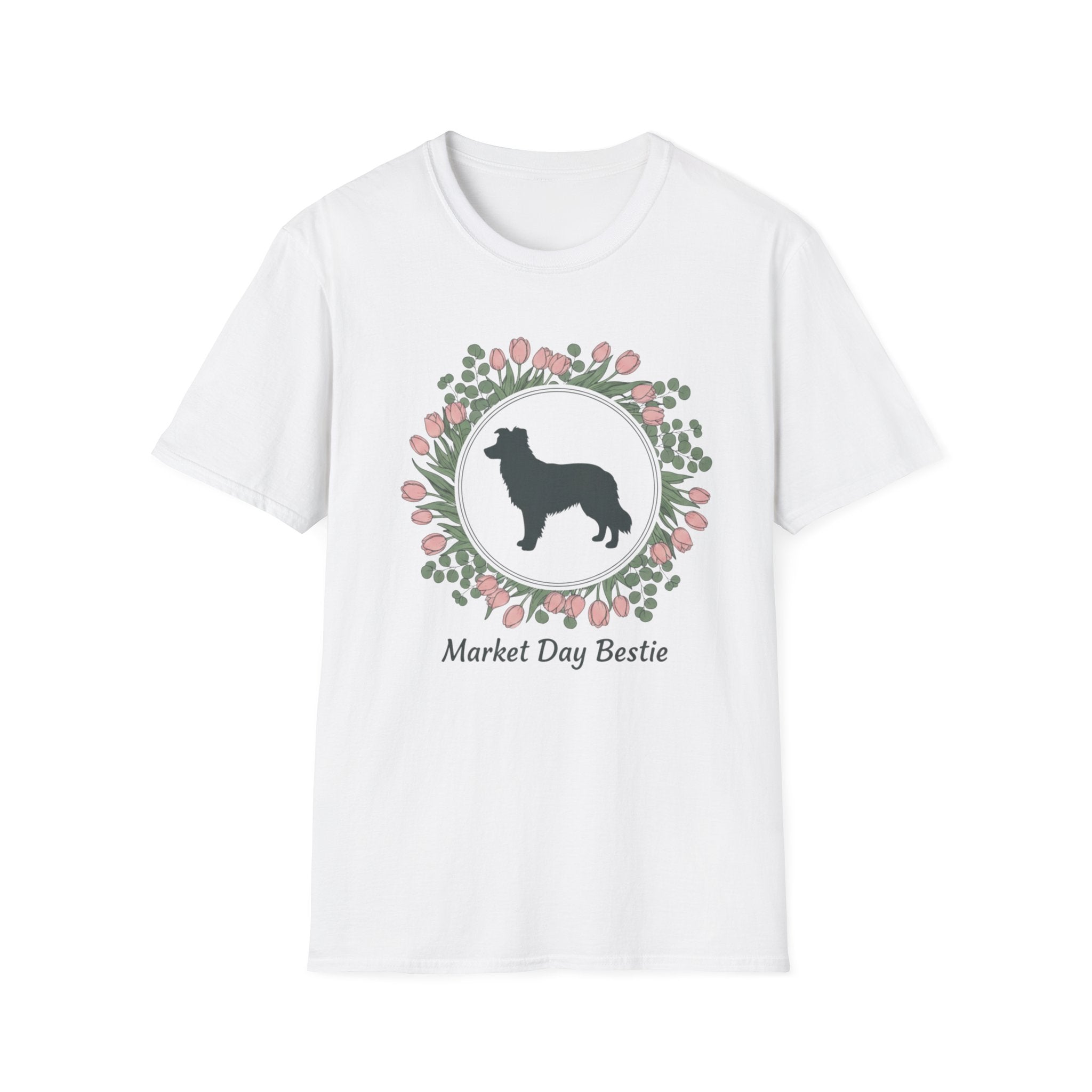 Market Day Bestie Border Collie T-Shirt