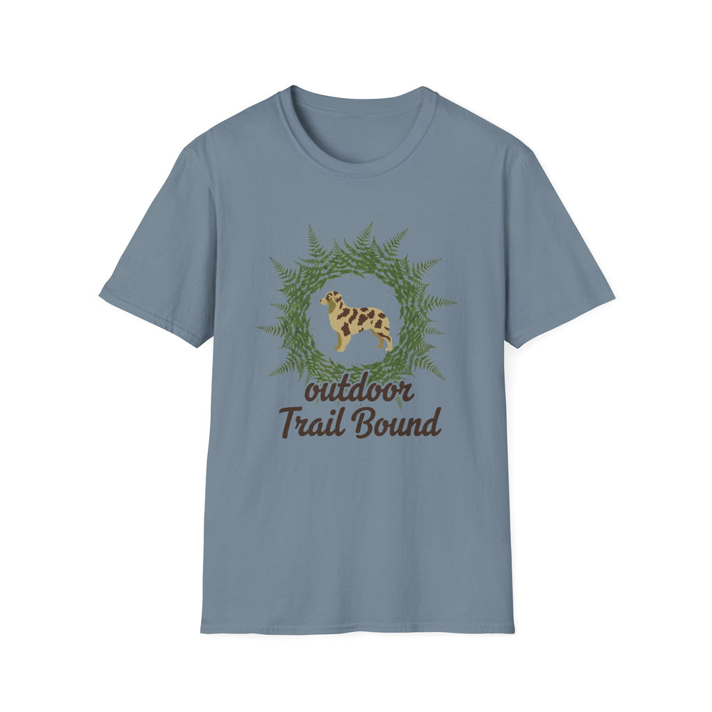 Outdoor Trail Bound Australian Shepherd T-Shirt