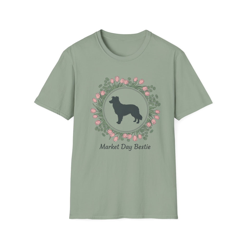 Market Day Bestie Border Collie T-Shirt