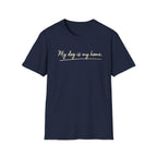 My Dog Is My Home Script T-Shirt