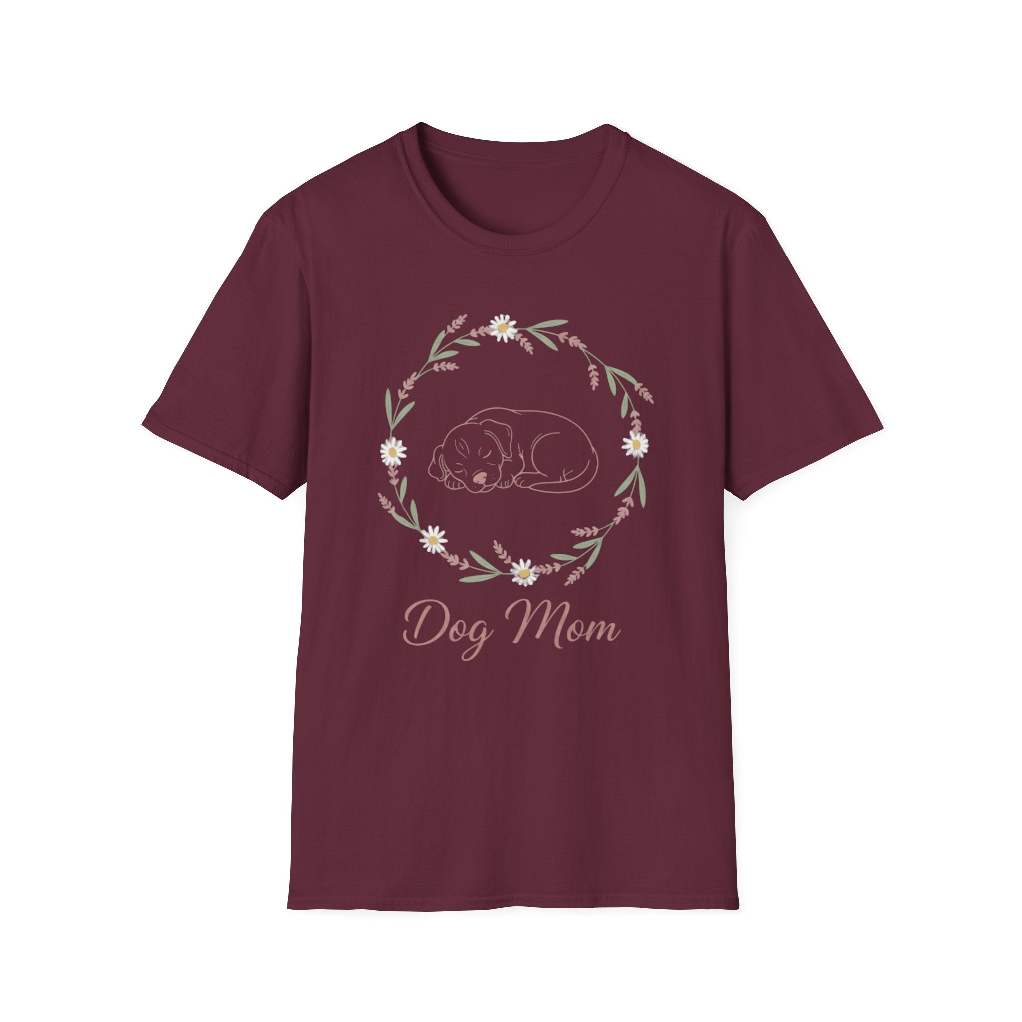 Dog Mom Botanical Wreath T-Shirt