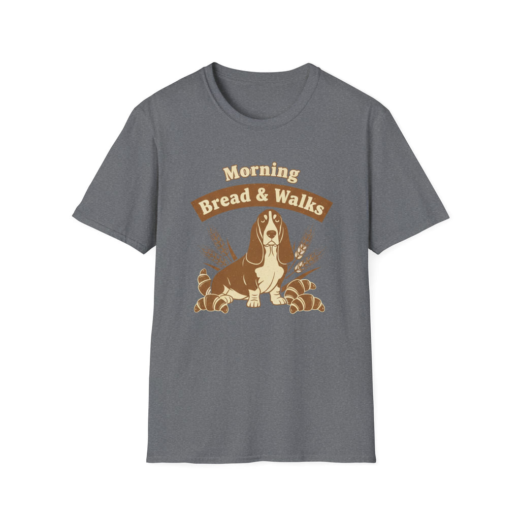 Morning Bread and Walks Basset Hound T-Shirt