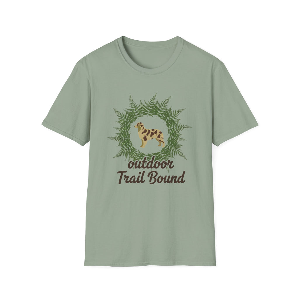 Outdoor Trail Bound Australian Shepherd T-Shirt