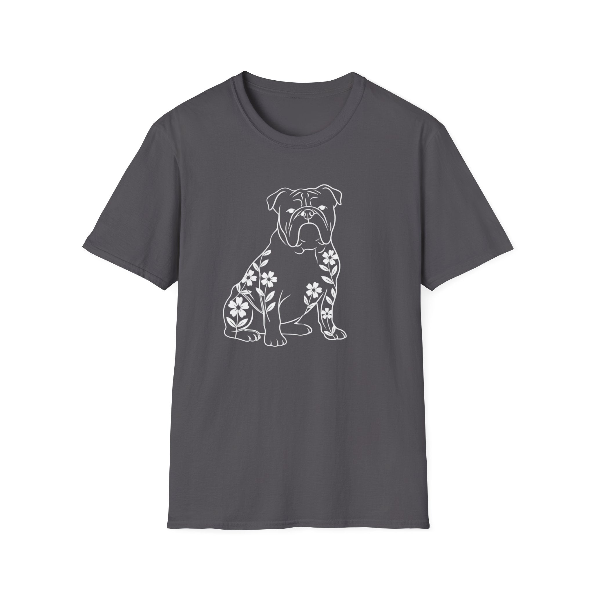 English Bulldog And Flowers T-Shirt