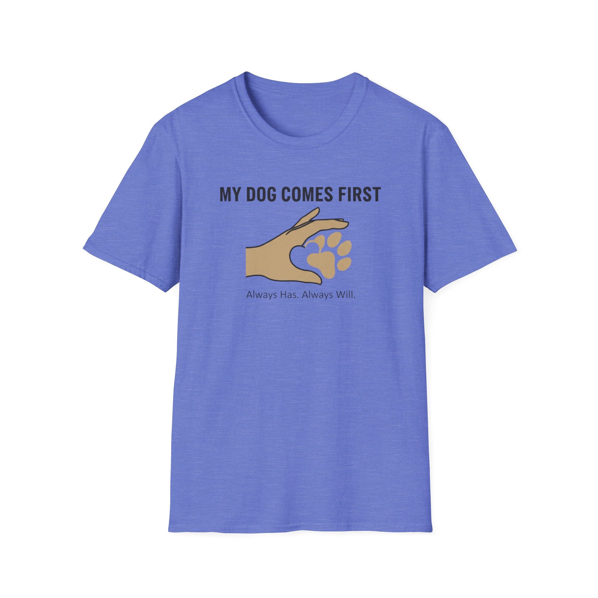 My Dog Comes First Hand Heart T-Shirt