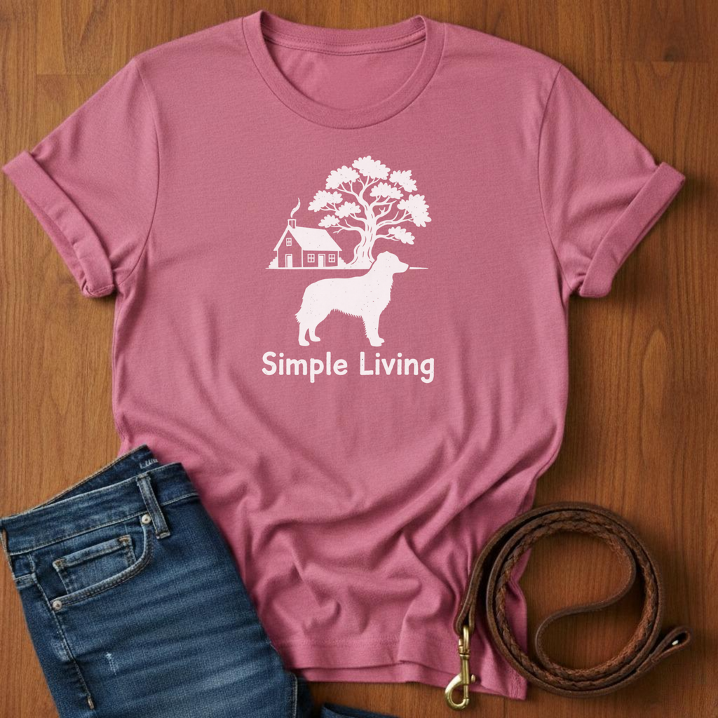 Simple Living Golden Retriever T-Shirt