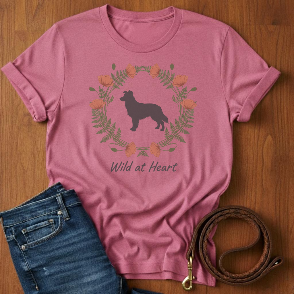 Wild at Heart Border Collie T-Shirt
