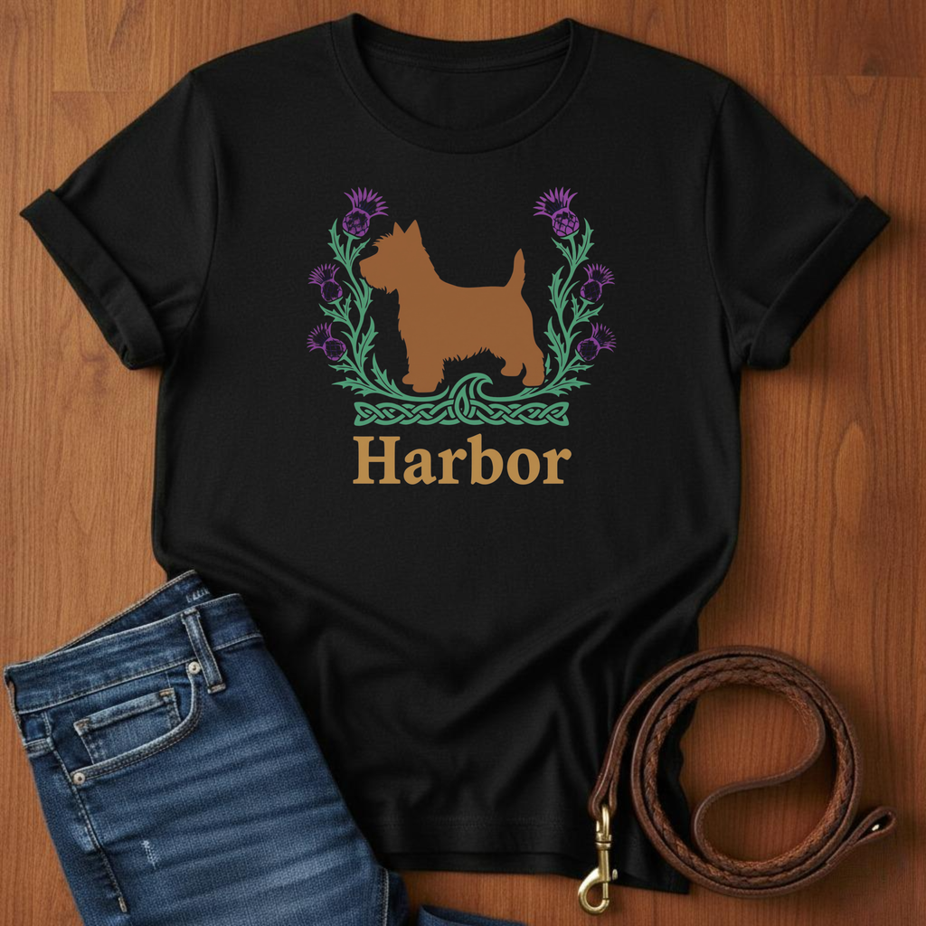 Harbor Scottish Terrier T-Shirt — lifestyle shot — Always My Dog