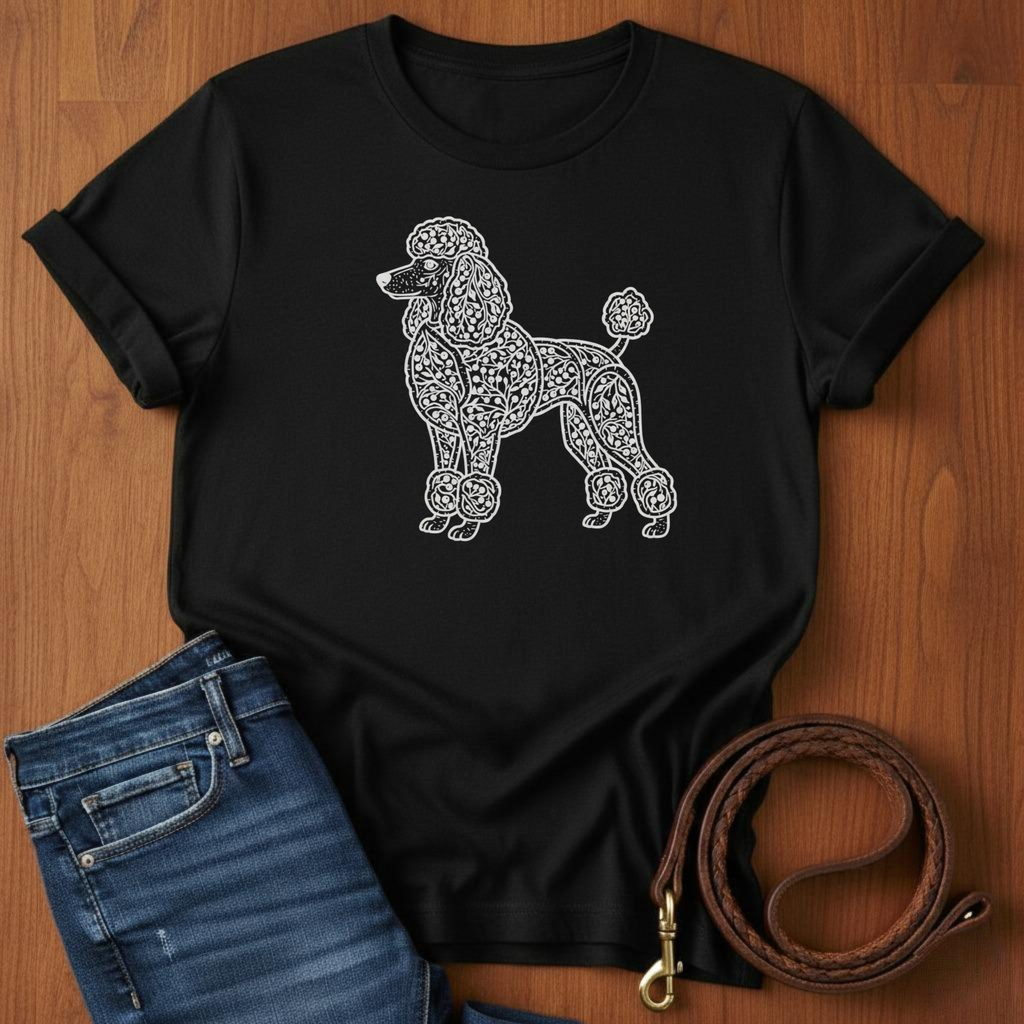 Poodle and Vines T-Shirt — lifestyle shot — Always My Dog