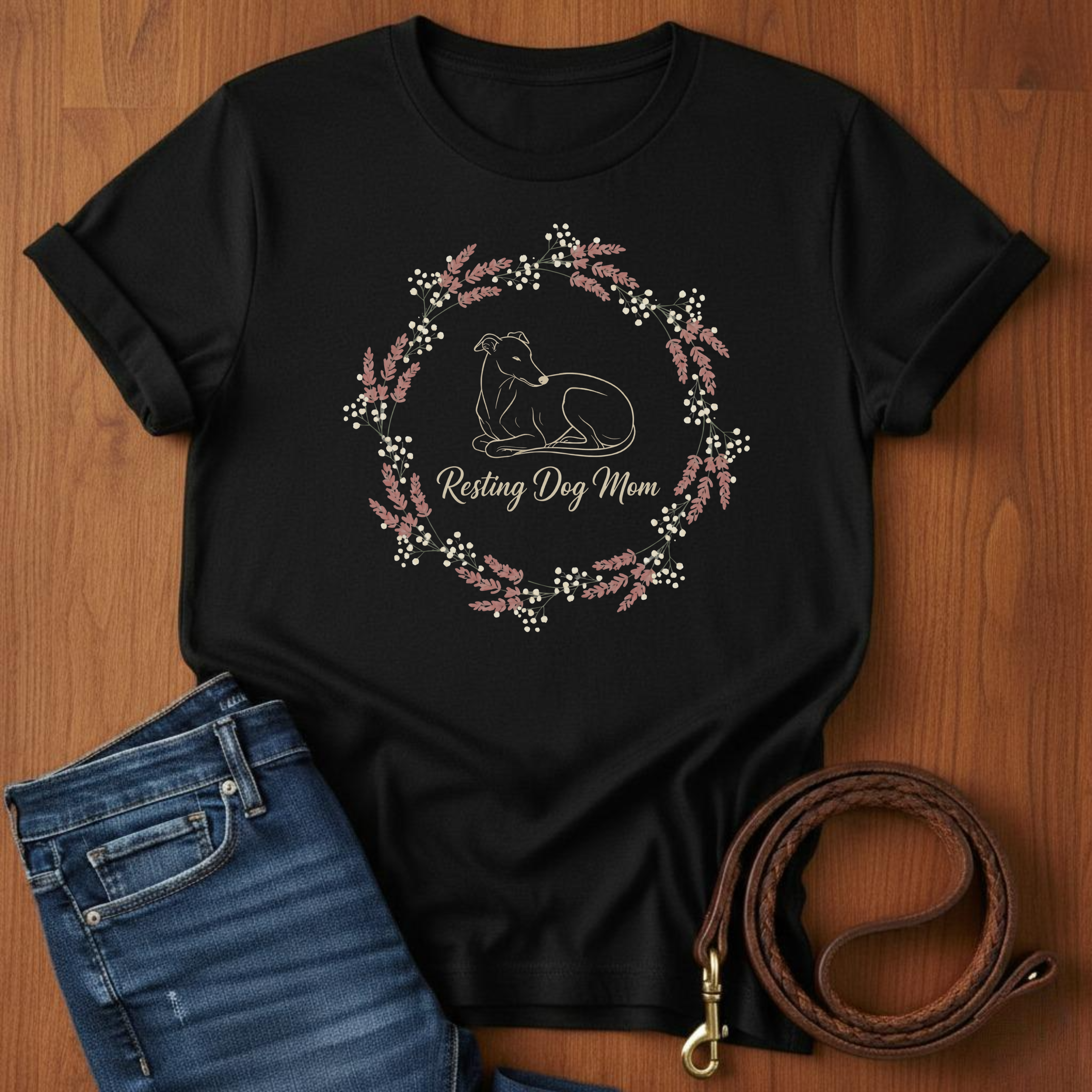 Resting Dog Mom Greyhound T-Shirt