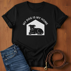 My Dog Is My Home Pitbull T-Shirt — lifestyle shot — Always My Dog
