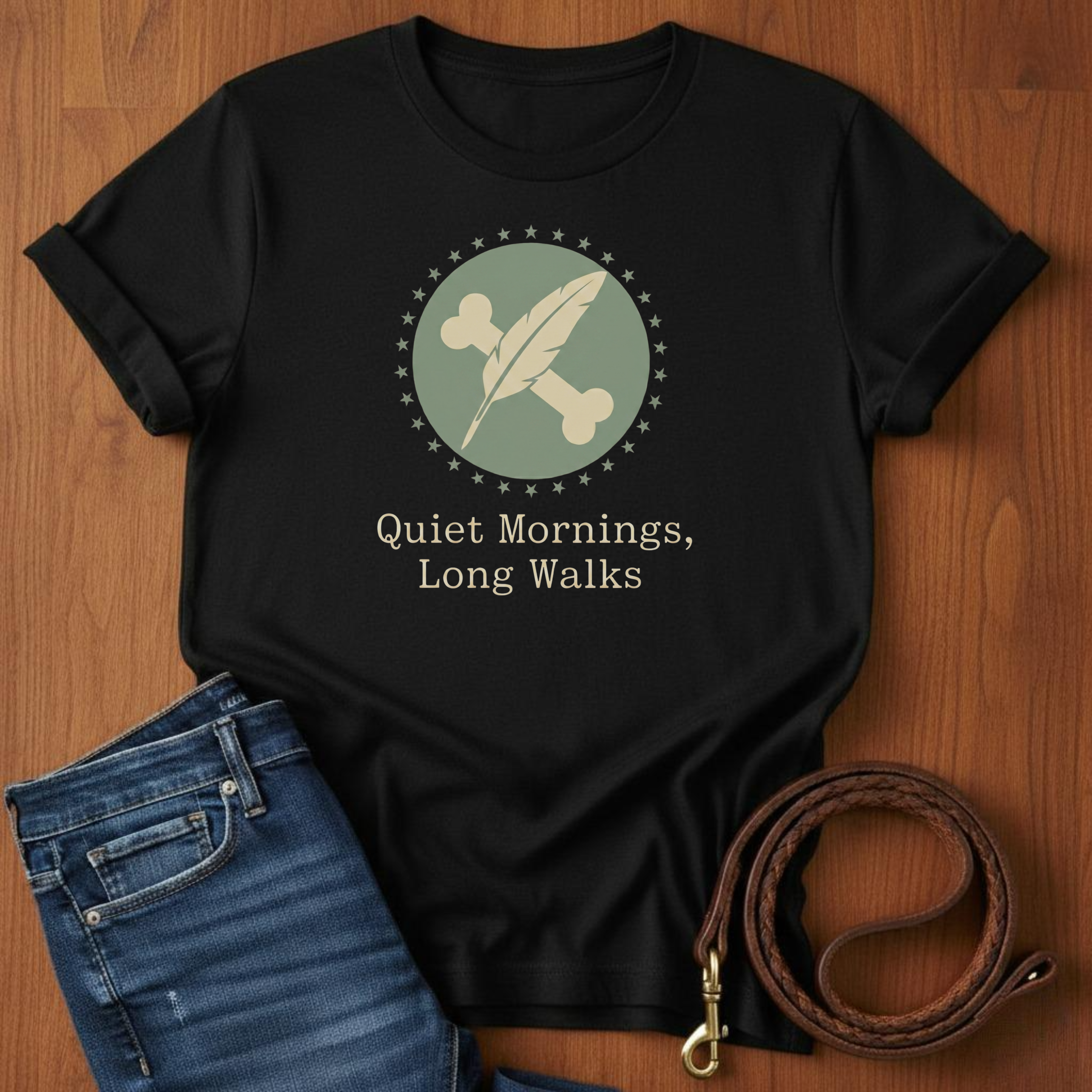 Quiet Mornings.  Long Walks T-Shirt
