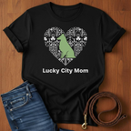 Lucky City Mom Sheltie T-Shirt — Sheltie lover t-shirt by Always My Dog