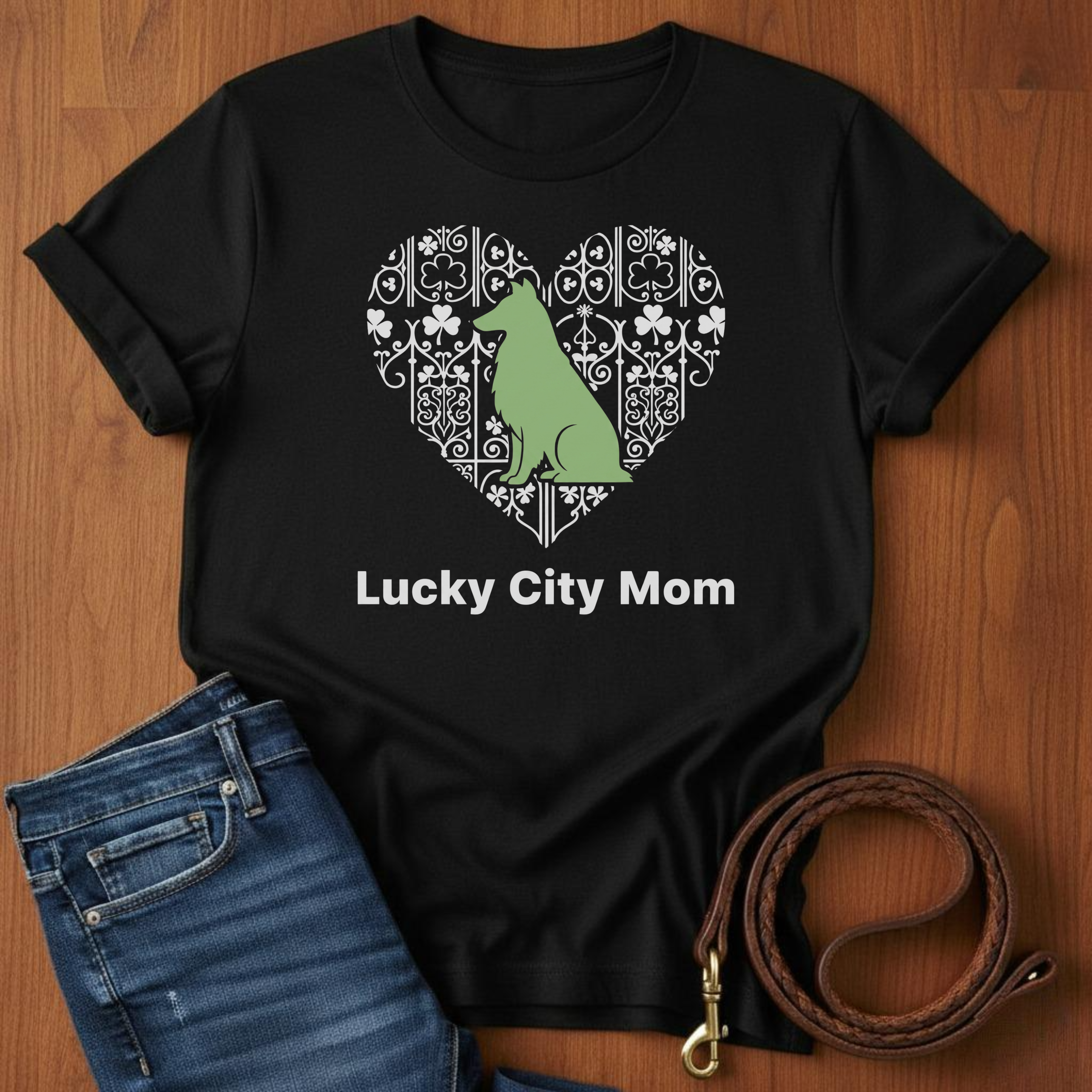 Lucky City Mom Sheltie T-Shirt — Sheltie lover t-shirt by Always My Dog