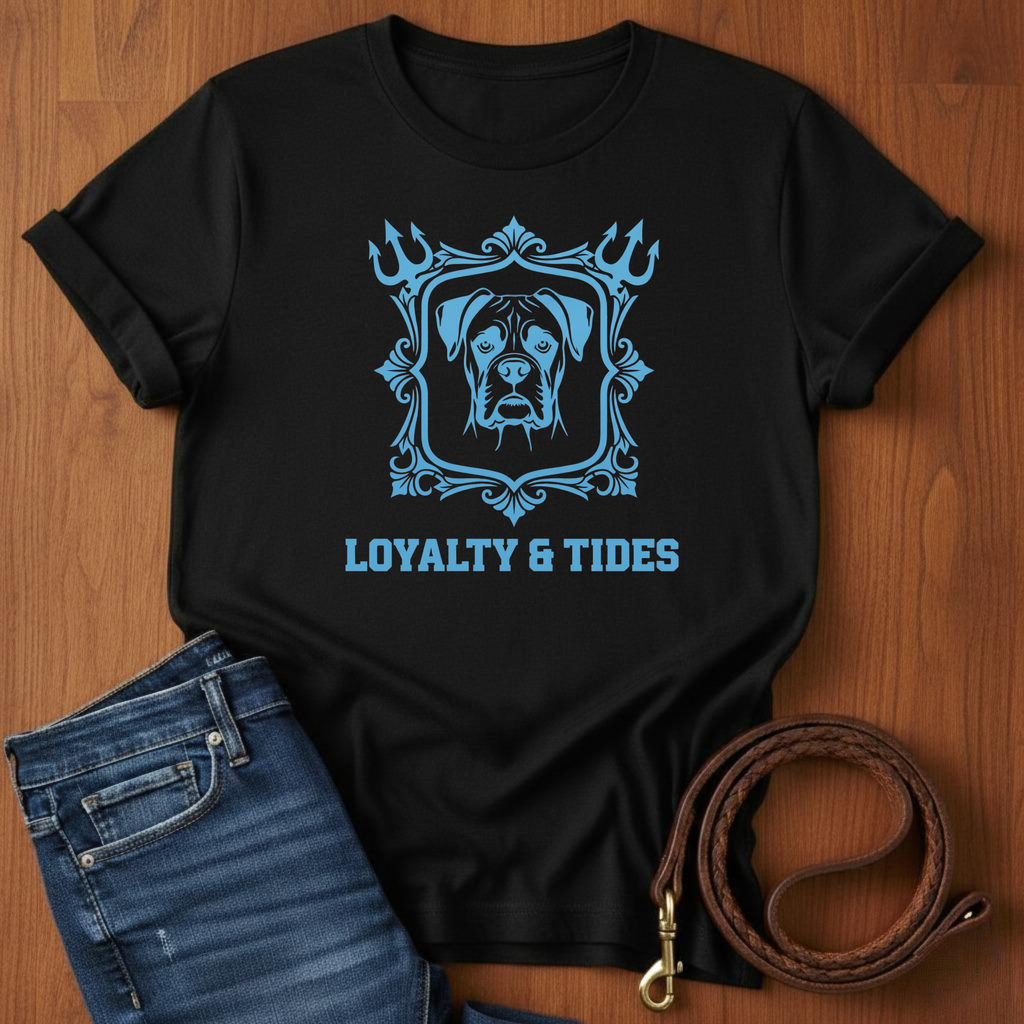 Loyalty and Tides Boxer T-Shirt — lifestyle shot — Always My Dog