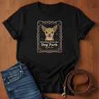 Greetings From The Dog Park By The Sea T-Shirt — lifestyle shot — Always My Dog