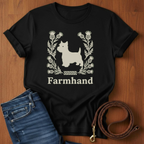 Scottish Terrier Farmhand T-Shirt — lifestyle shot — Always My Dog