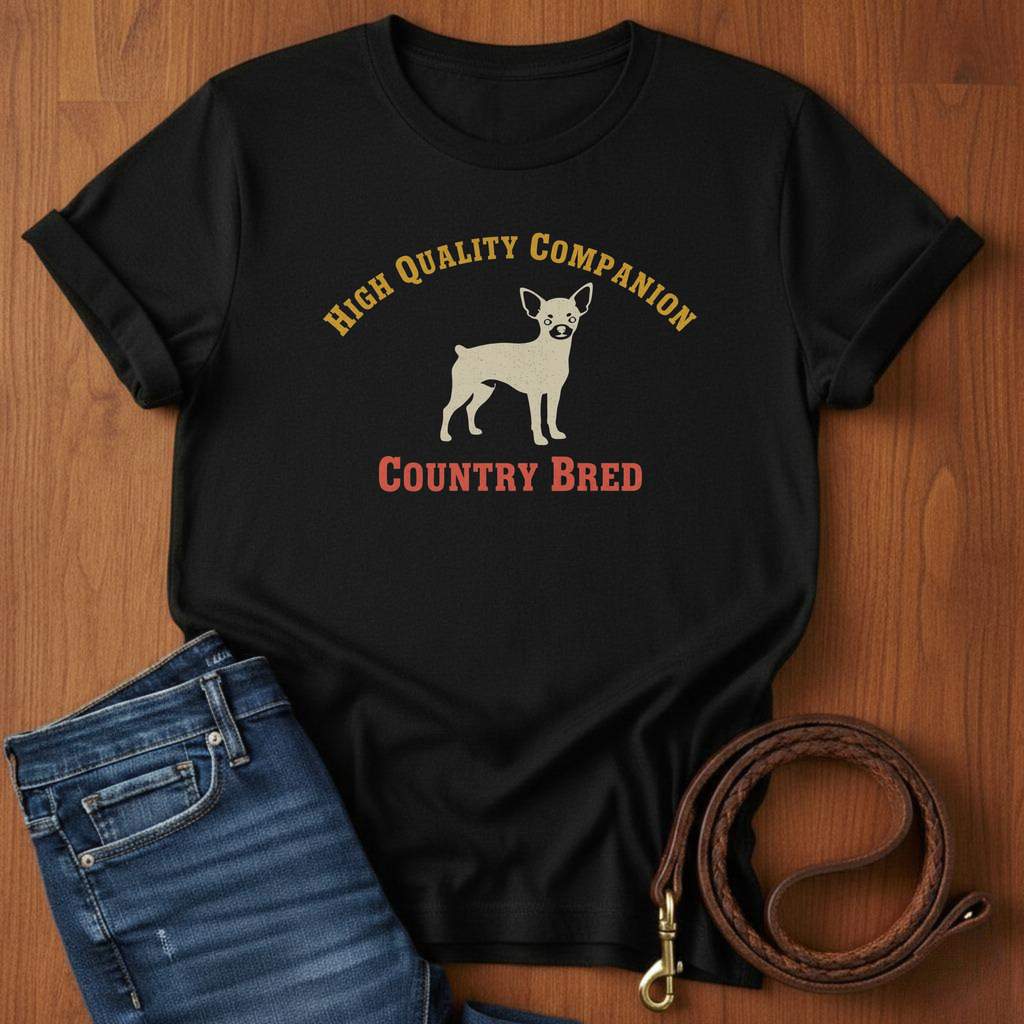 High Quality Companion Chihuahua T-Shirt — lifestyle shot — Always My Dog