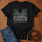 Grace In The Concrete Greyhound T-Shirt — lifestyle shot — Always My Dog