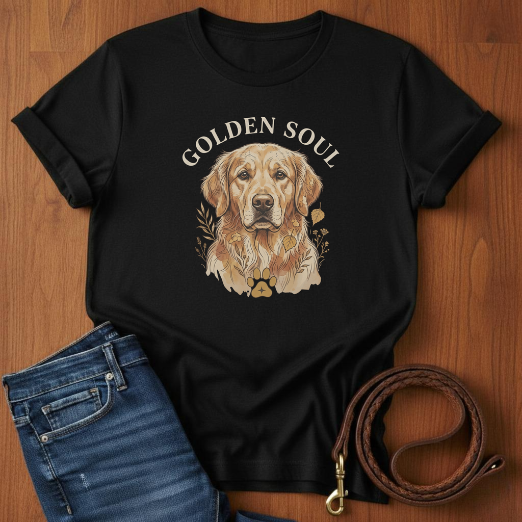 Golden Soul T-Shirt — lifestyle shot — Always My Dog