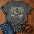 Grace in the Valley Greyhound T-Shirt — Greyhound lover t-shirt by Always My Dog