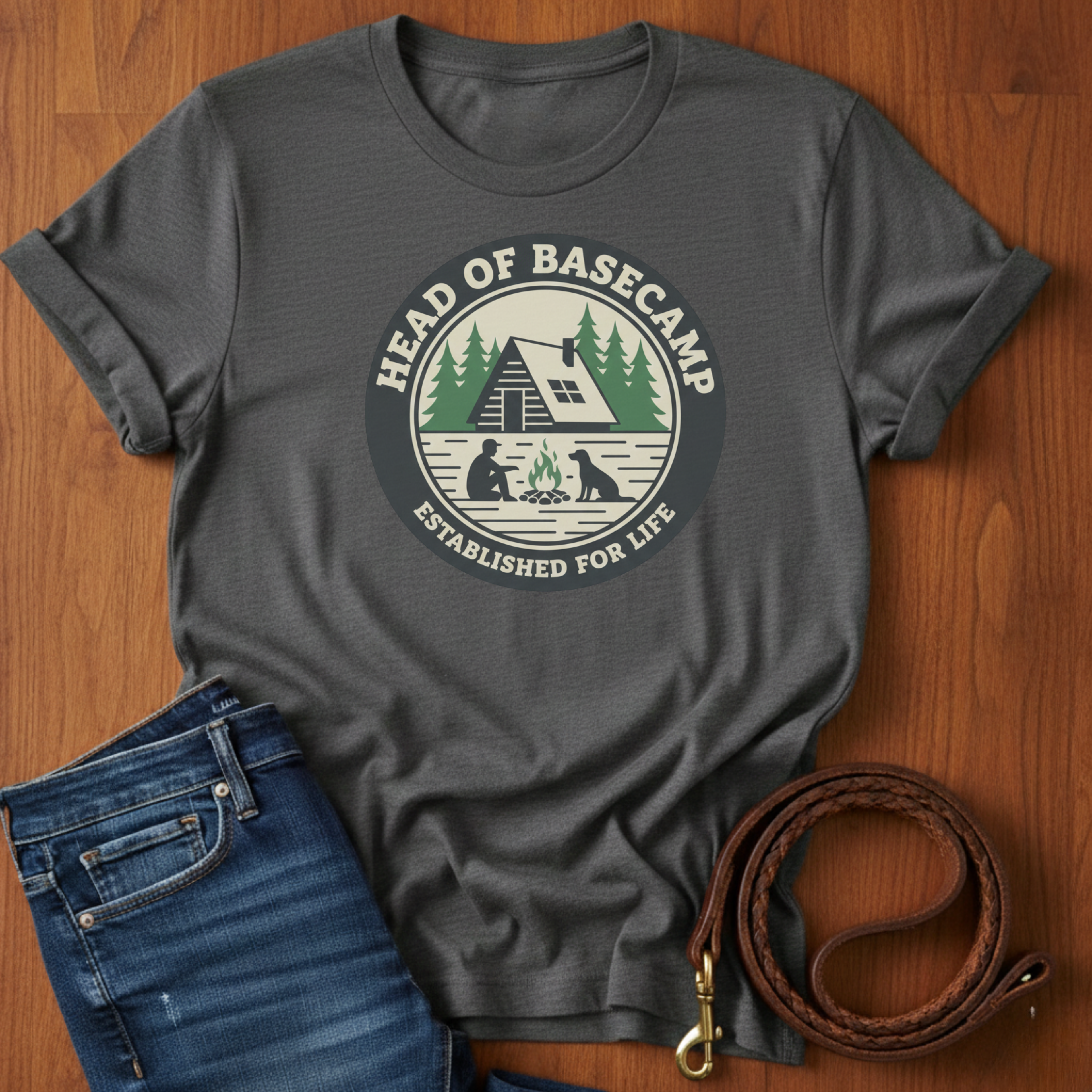 Head of Basecamp T-Shirt — detail view — Always My Dog