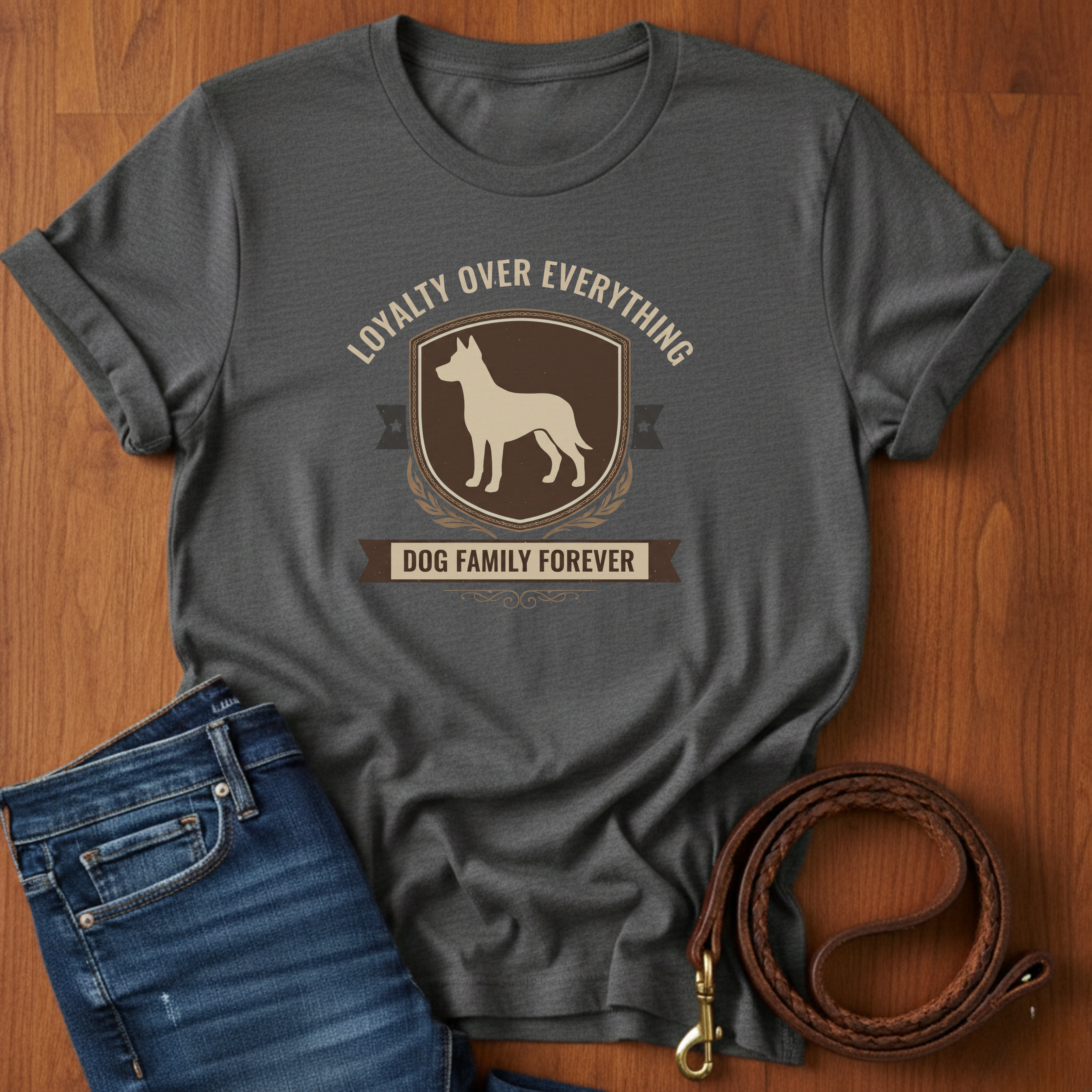 Loyalty Over Everything T-Shirt — detail view — Always My Dog