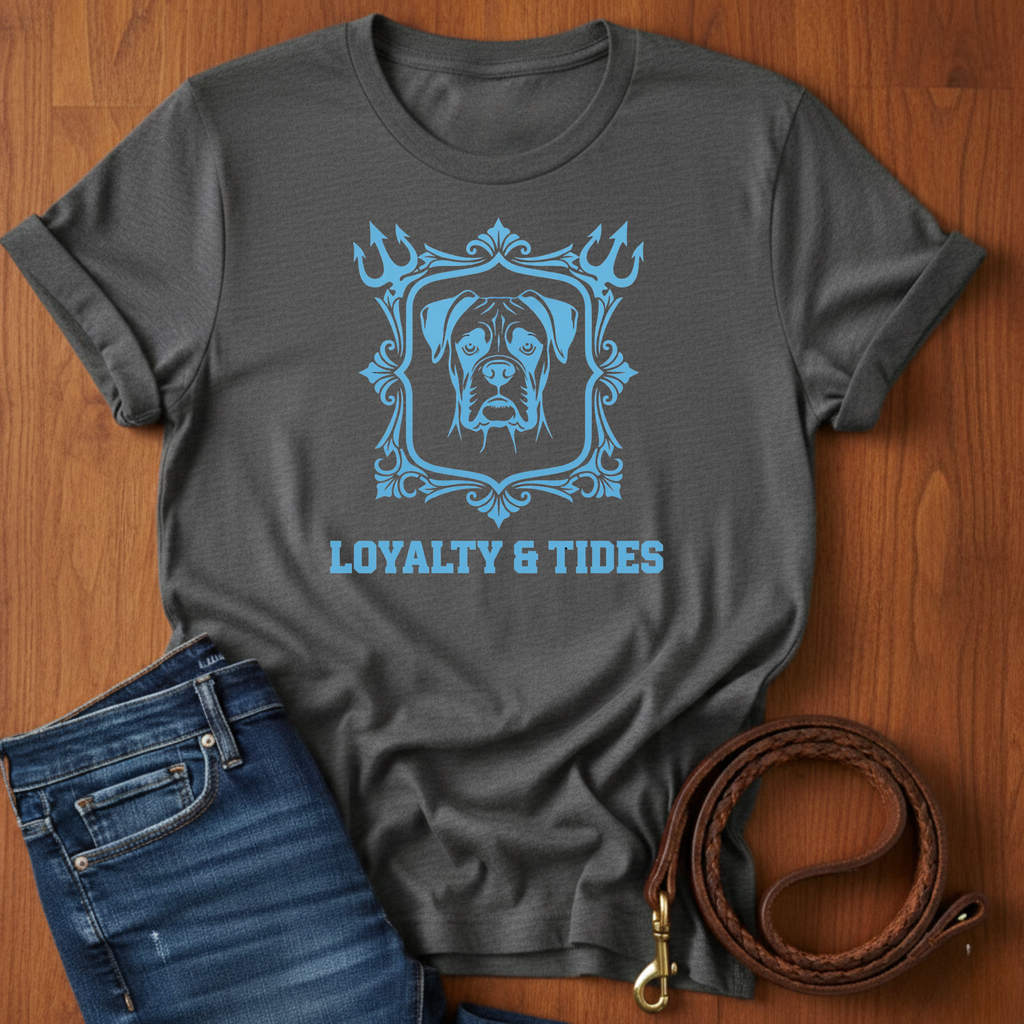 Loyalty and Tides Boxer T-Shirt — Boxer lover t-shirt by Always My Dog