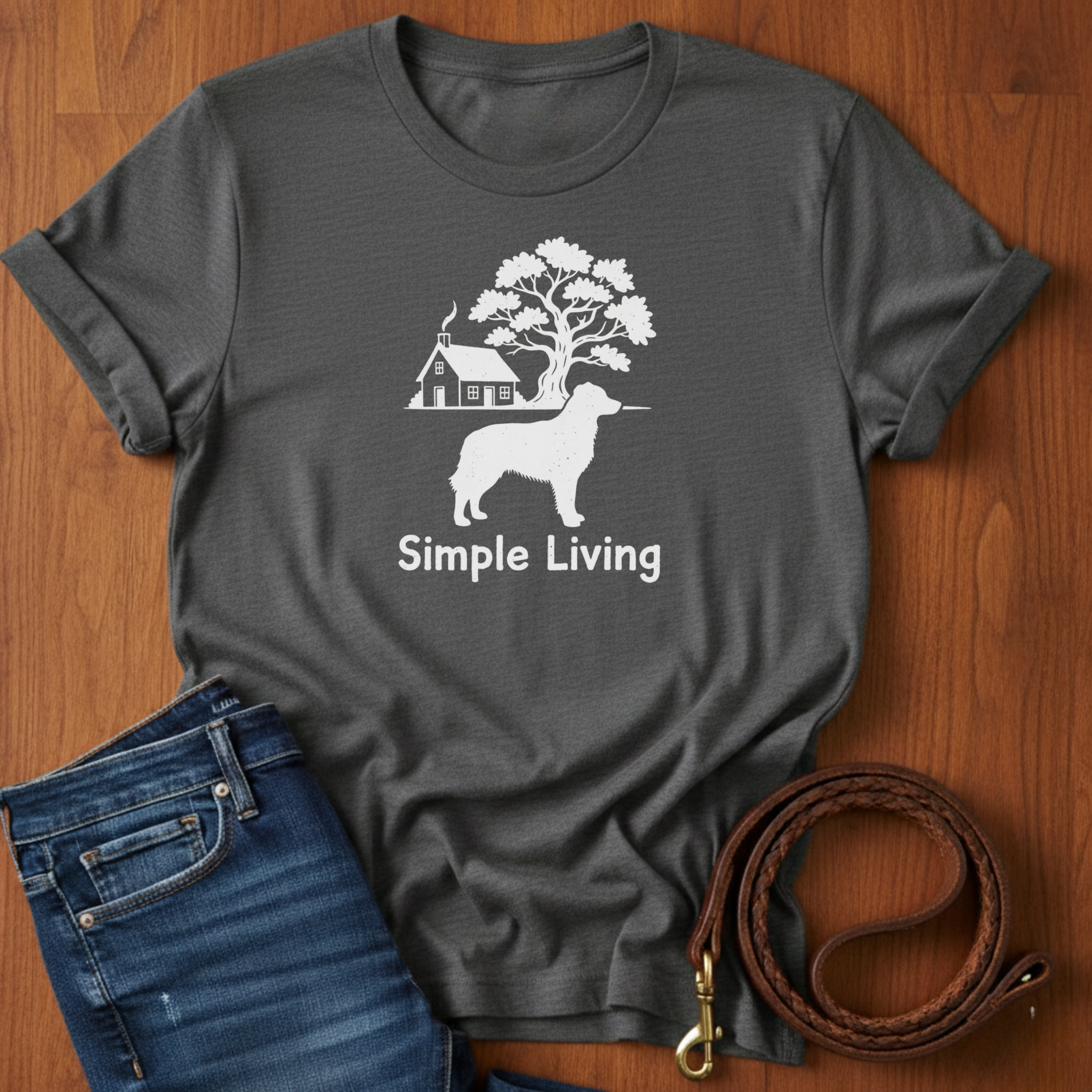 Simple Living Golden Retriever T-Shirt