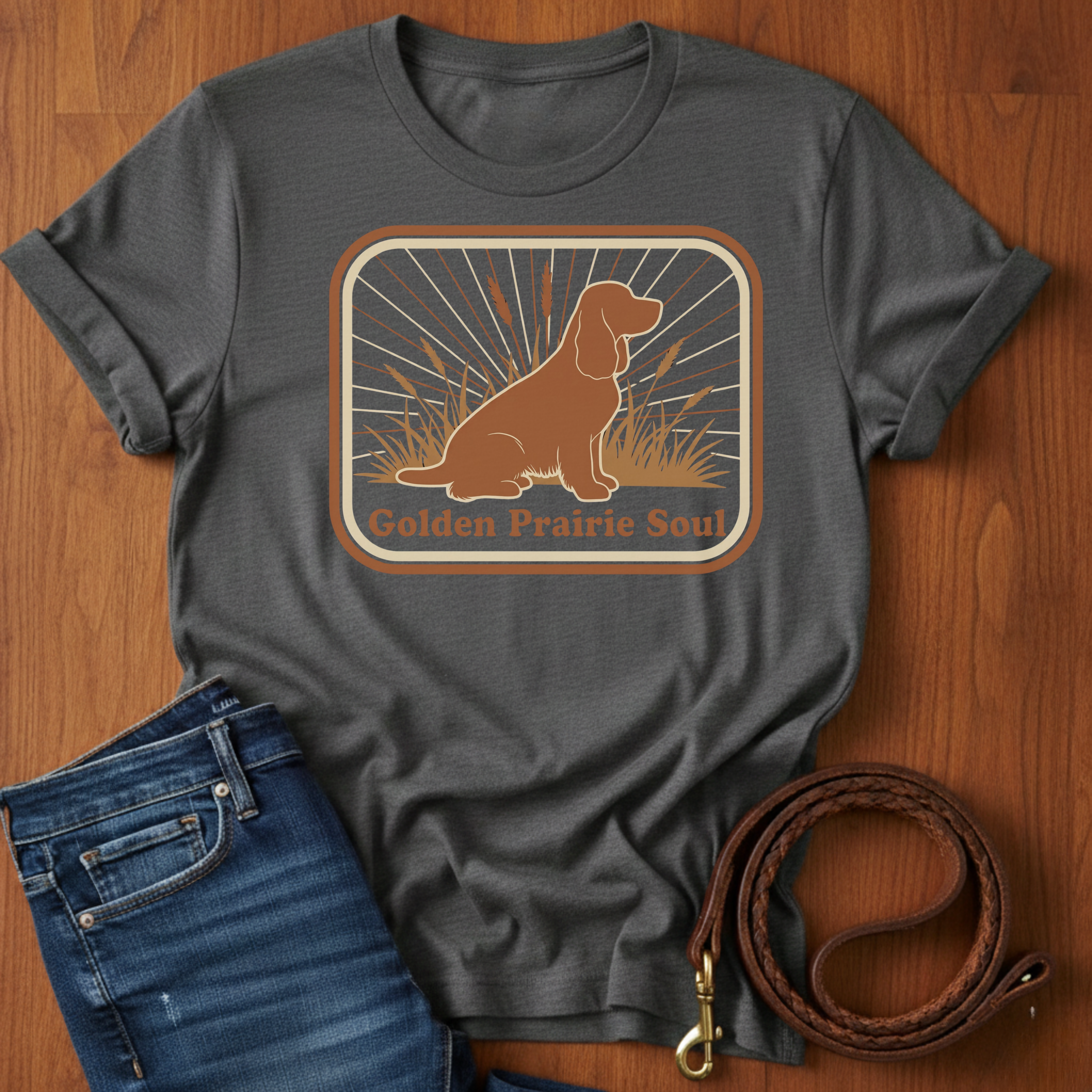 Golden Prairie Soul Spaniel T-Shirt — dog lover t-shirt by Always My Dog
