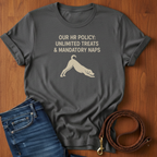 Our HR Policy T-Shirt — detail view — Always My Dog