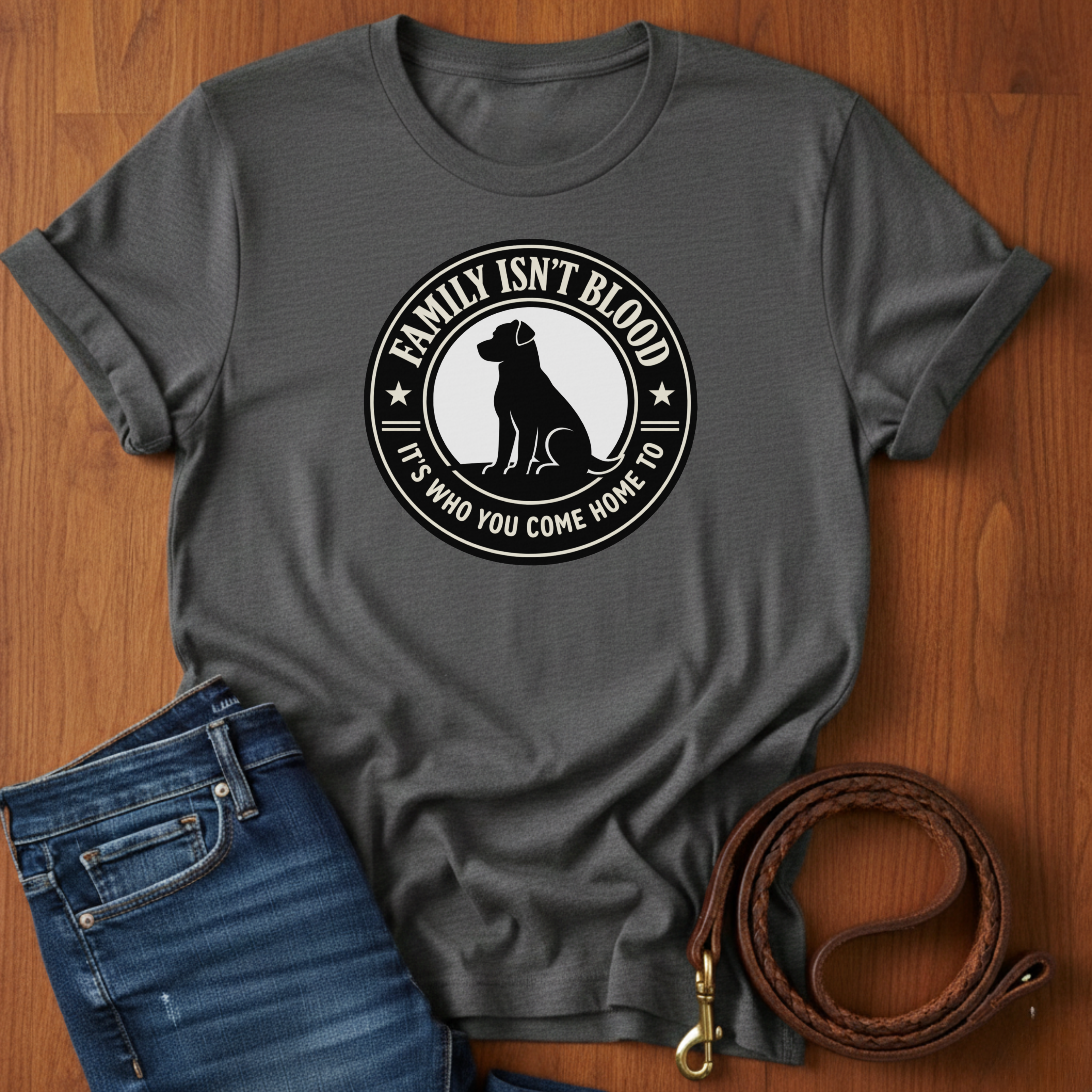 Family Isn't Blood T-Shirt — dog lover t-shirt by Always My Dog