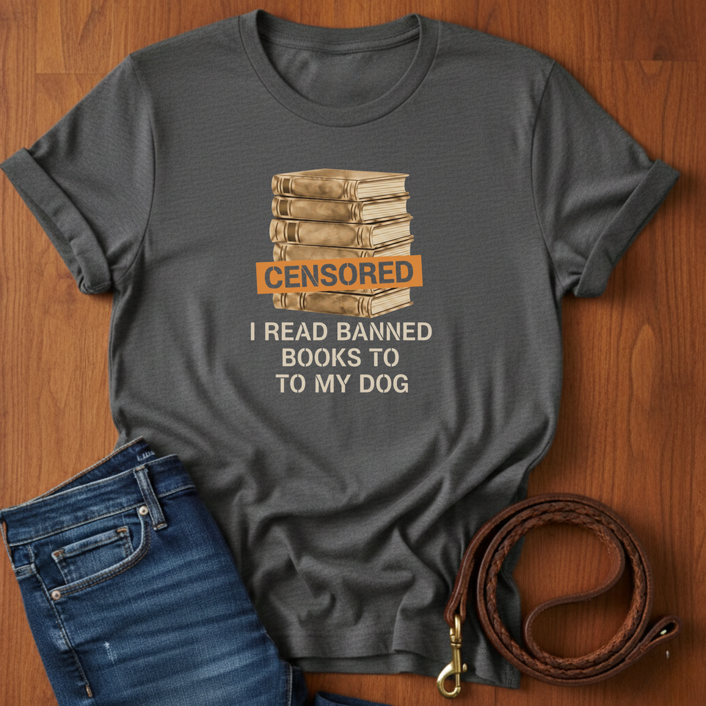 I Read Banned Books To My Dog T-Shirt — dog lover t-shirt by Always My Dog