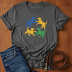 Four Dogs Playing T-Shirt — dog lover t-shirt by Always My Dog