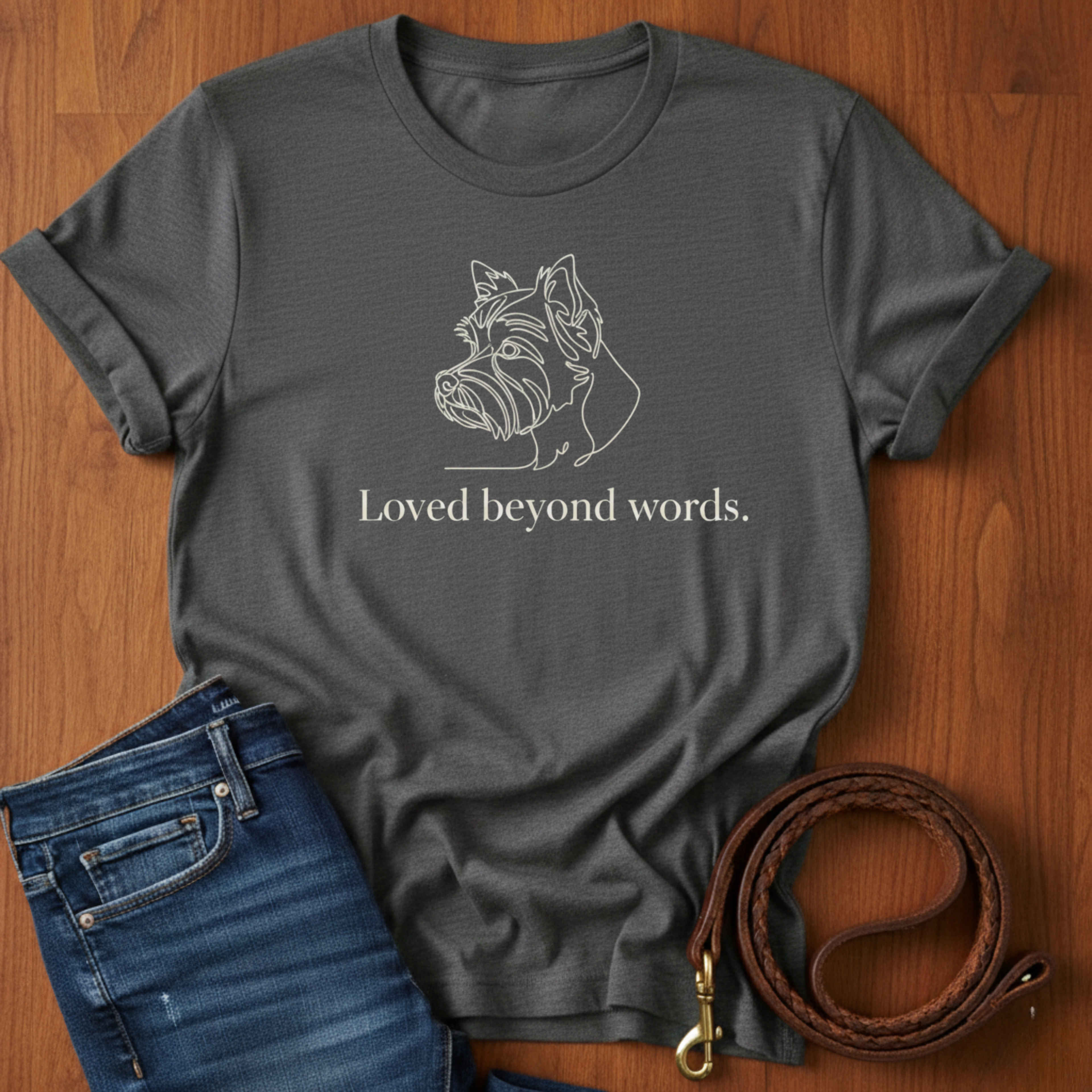 Loved Beyond Words Yorkshire Terrier T-Shirt — Yorkshire Terrier lover t-shirt by Always My Dog
