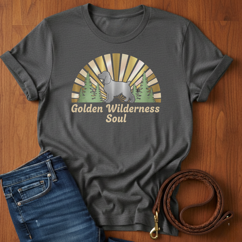 Golden Wilderness Soul Spaniel T-Shirt — dog lover t-shirt by Always My Dog