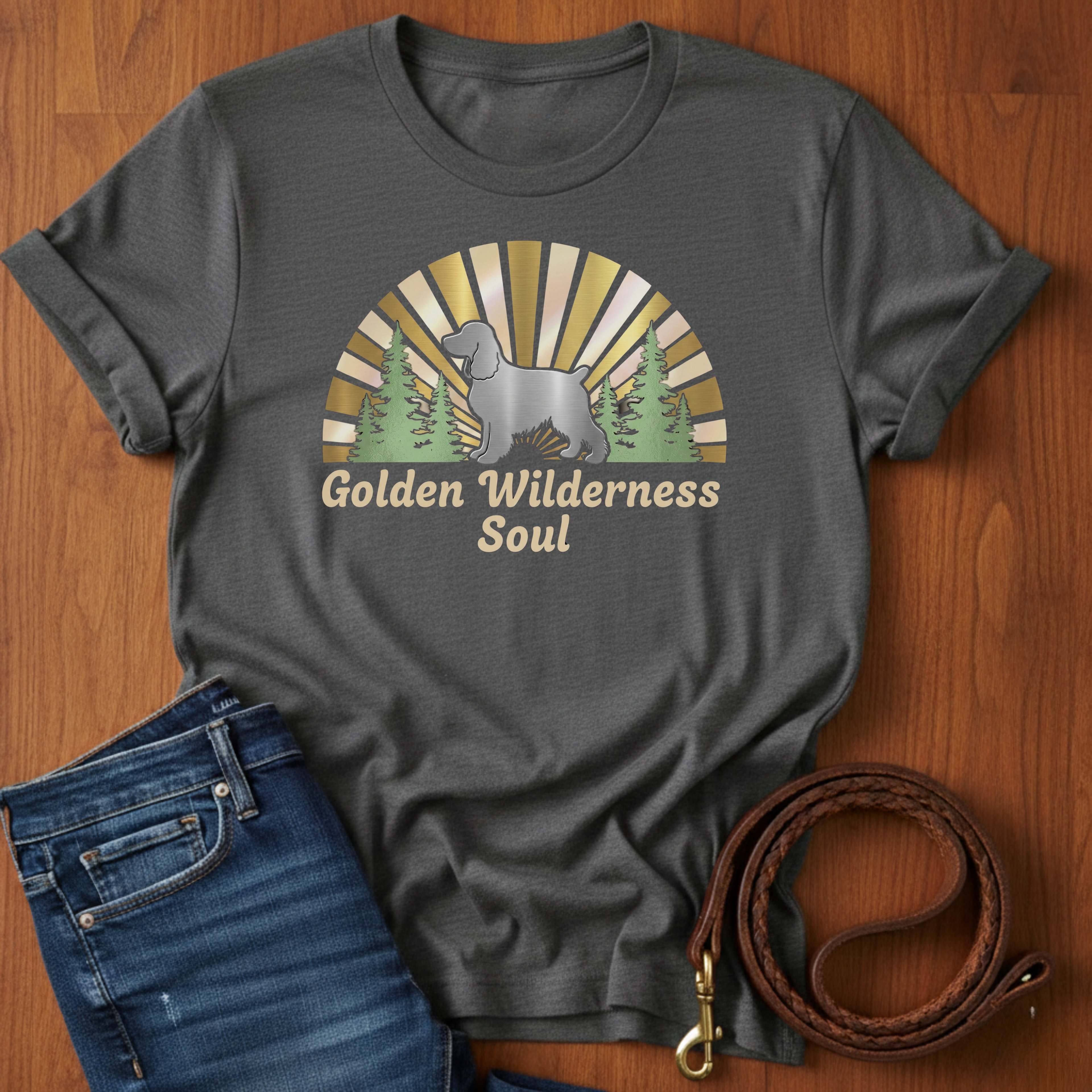 Golden Wilderness Soul Spaniel T-Shirt — dog lover t-shirt by Always My Dog