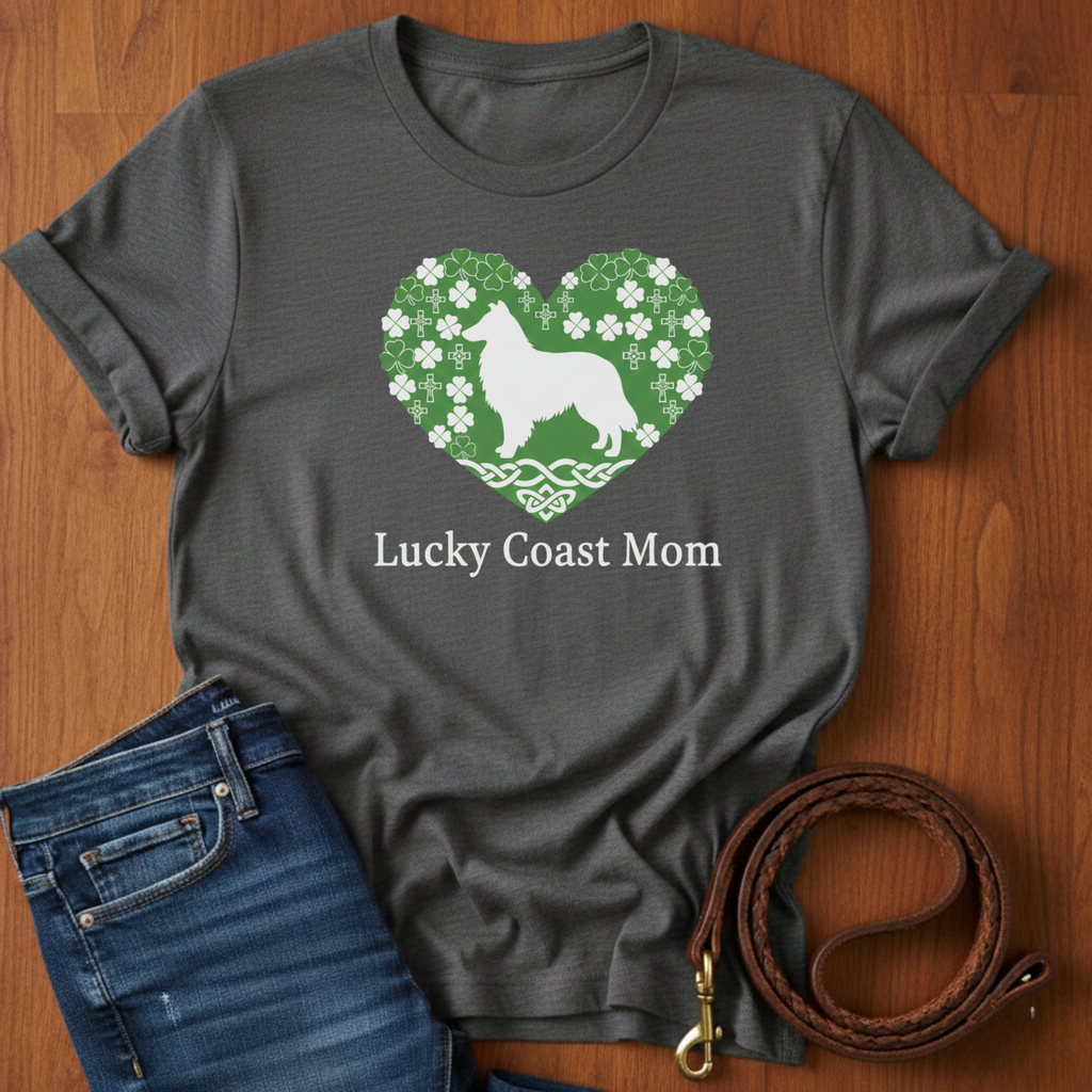 Lucky Coast Mom Sheltie T-Shirt — Sheltie lover t-shirt by Always My Dog