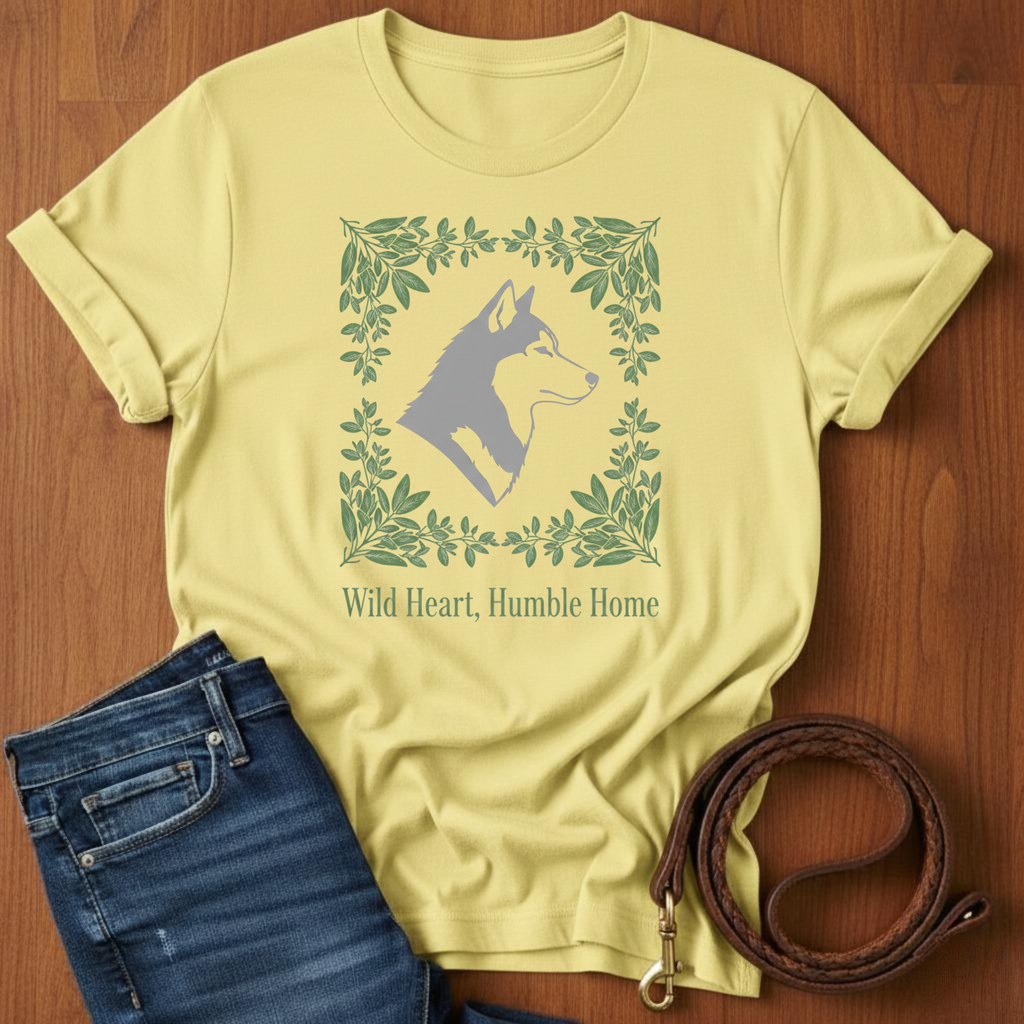 Wild Heart, Humble Home Akita T-Shirt
