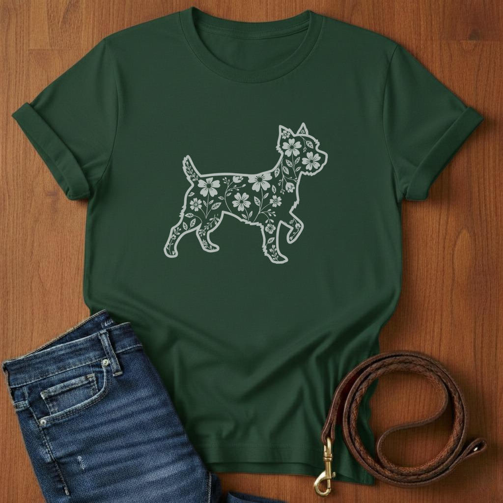 Yorkshire Terrier in Flowers T-Shirt