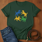 Four Dogs Playing T-Shirt — alternate color — Always My Dog