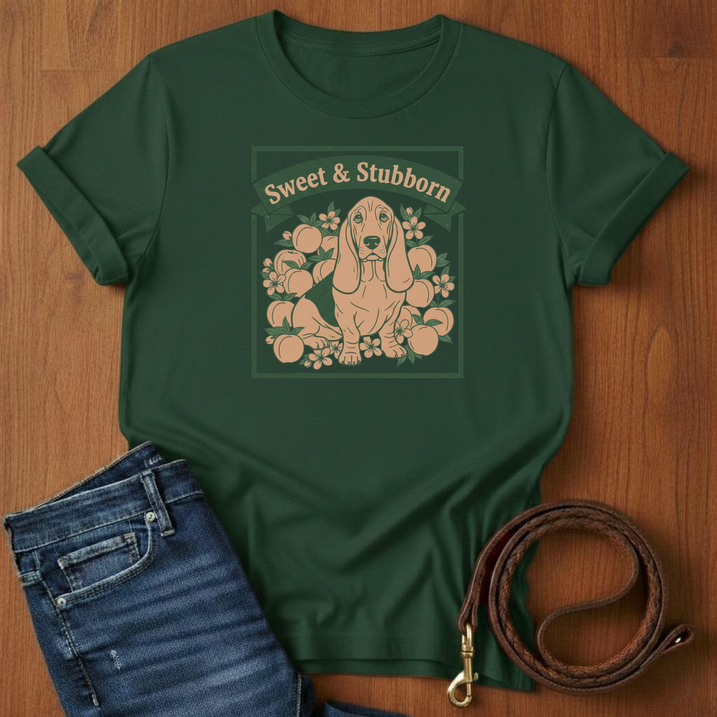 Sweet and Stubborn Basset Hound T-Shirt
